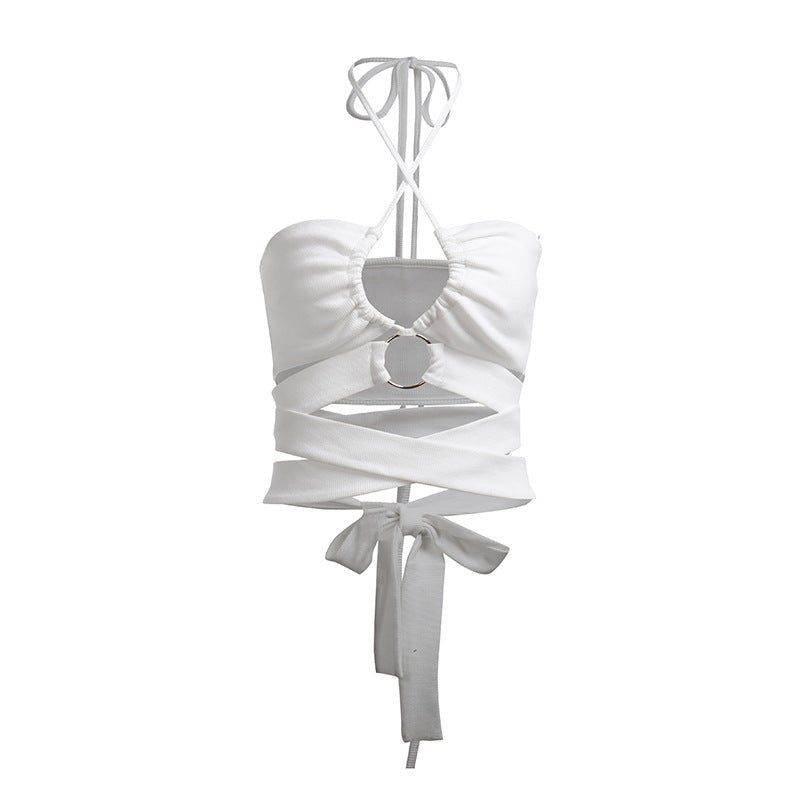 Camisole à bretelles avec attache au nombril et dos nu - SpencerFashion