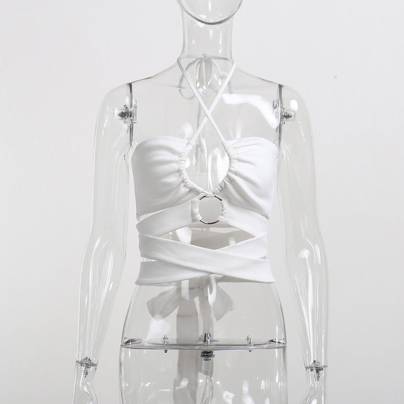 Camisole à bretelles avec attache au nombril et dos nu - SpencerFashion