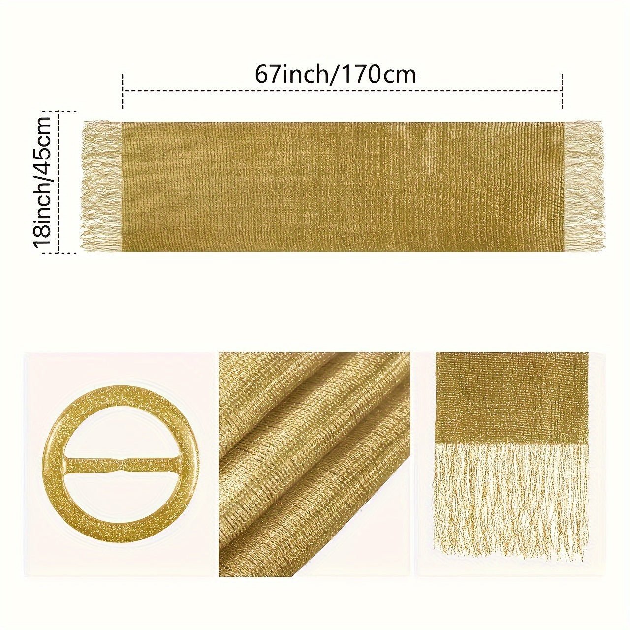 Châle Brillant Élégant Avec Boucle - SpencerFashion