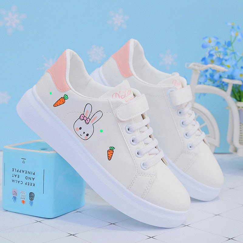 Chaussures de sport à semelles souples blanches pour les enfants - SpencerFashion