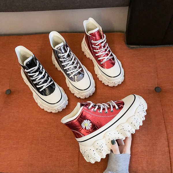 Chaussures montantes d'automne en forme de marguerite - SpencerFashion