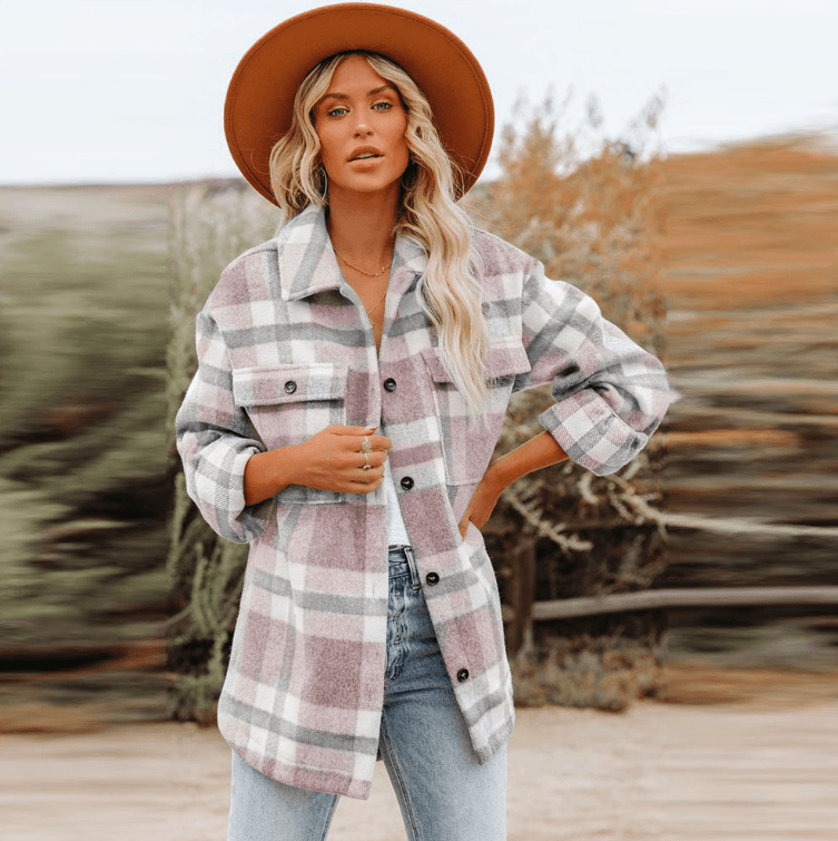 Chemise rembourrée à manches longues pour femmes - SpencerFashion