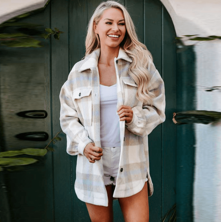 Chemise rembourrée à manches longues pour femmes - SpencerFashion