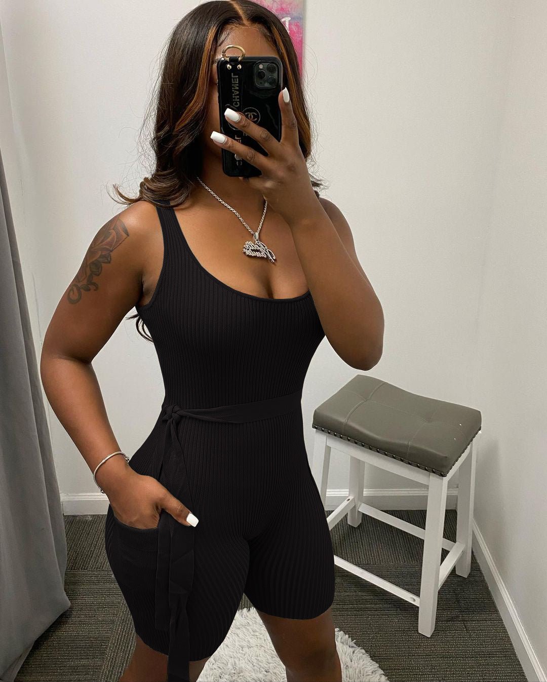 Combinaison moulante à manches courtes - SpencerFashion