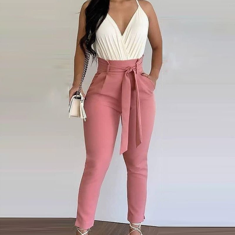 Costume deux pièces avec impression contrastée - SpencerFashion