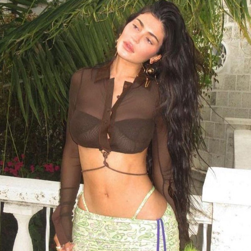 Haut court à boutons - SpencerFashion