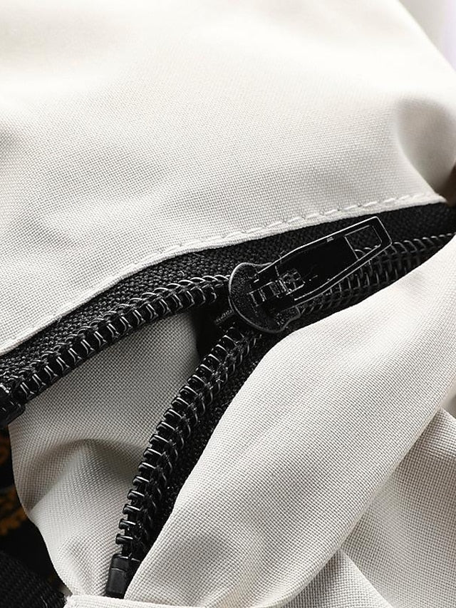 Homme Manteau d'hiver Veste d'Hiver Manteau de sport Imperméable Extérieur Camping et randonnée Etanche Coupe-vent Zippé Poche Automne Hiver Couleur unie Mode Vêtement de rue Capuche Normal Vin Noir - SpencerFashion