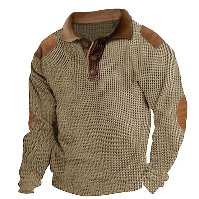 Homme POLO Polos boutonnés Casual Vacances Classique manche longue Mode basique Bloc de couleur Séchage rapide Eté Printemps Standard Noir Marine foncé Kaki Gris POLO - SpencerFashion