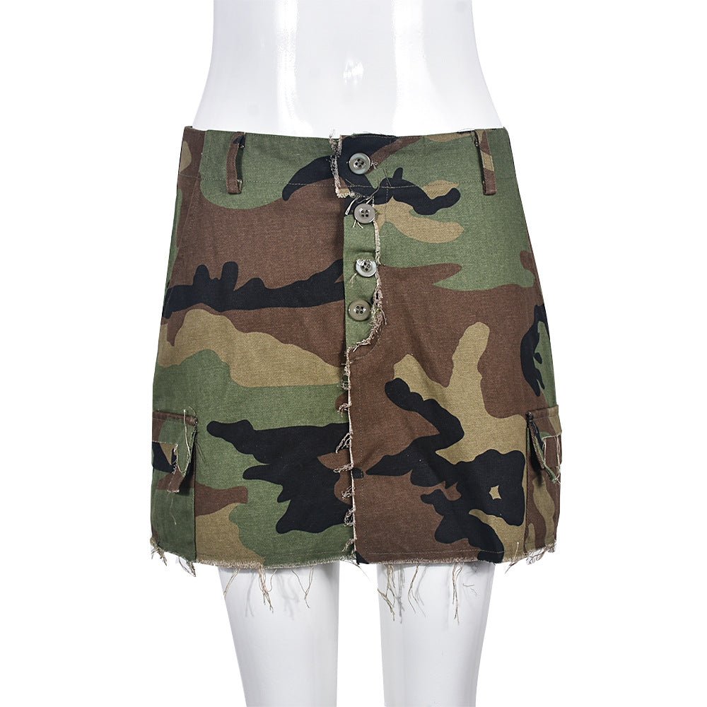 Jupe courte camouflage pour femmes - SpencerFashion