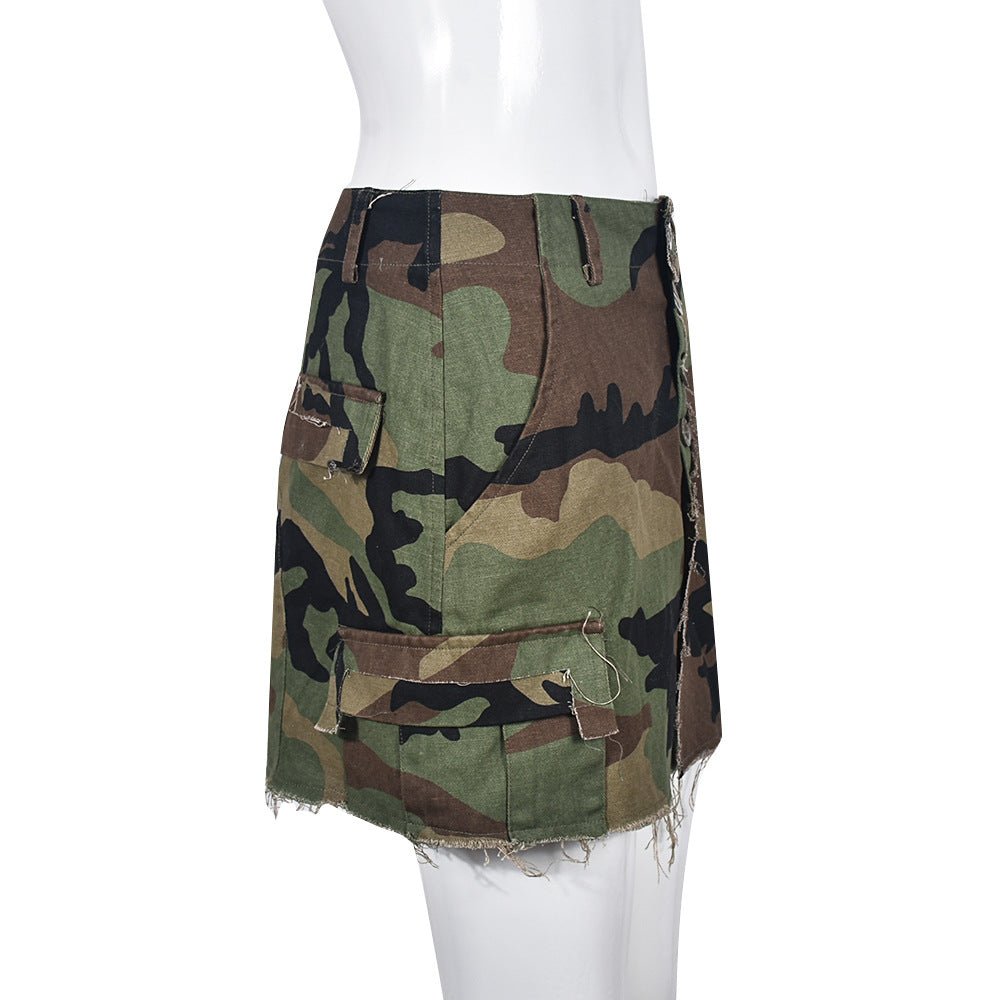 Jupe courte camouflage pour femmes - SpencerFashion