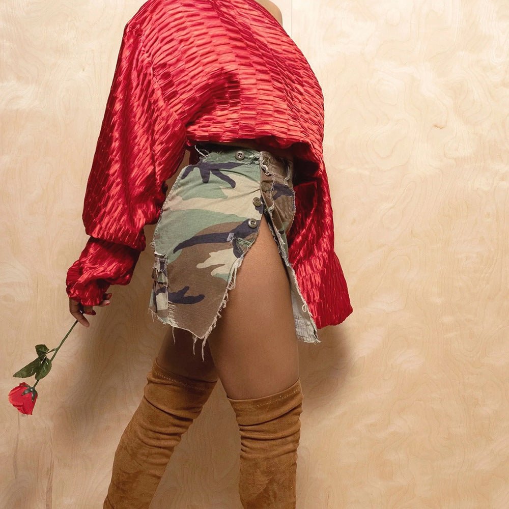 Jupe courte camouflage pour femmes - SpencerFashion