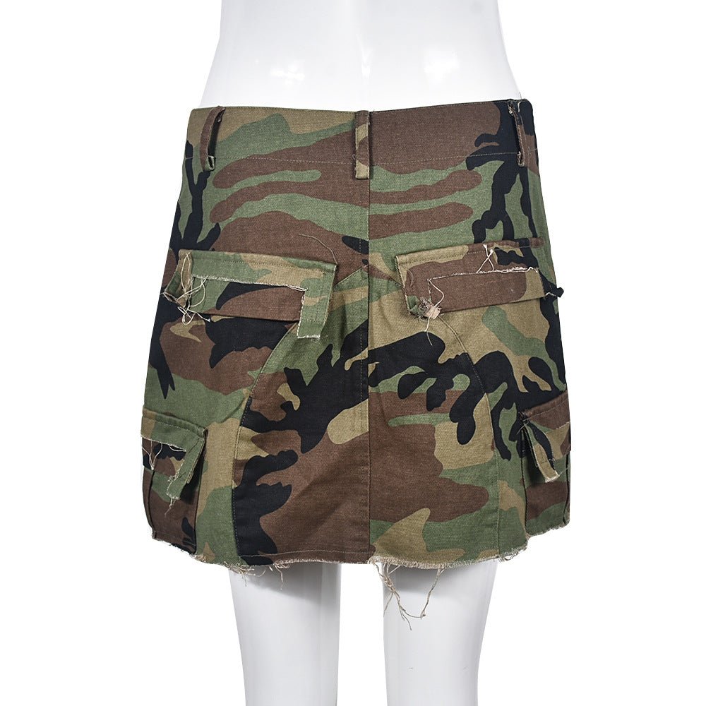 Jupe courte camouflage pour femmes - SpencerFashion