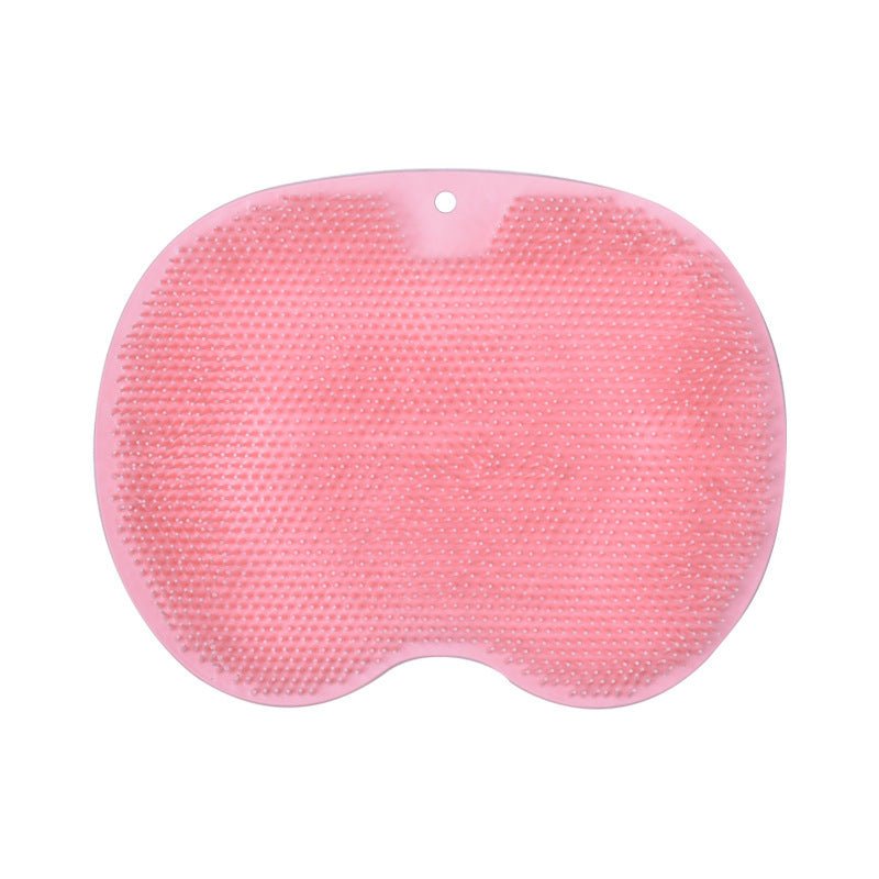 Massage Bath Brush Bathroom Non-slip Bath Mat Back Massage Brush Silicone Suction Cup Foot Rub Pad Body Cleaning Bathing Tool - SpencerFashion