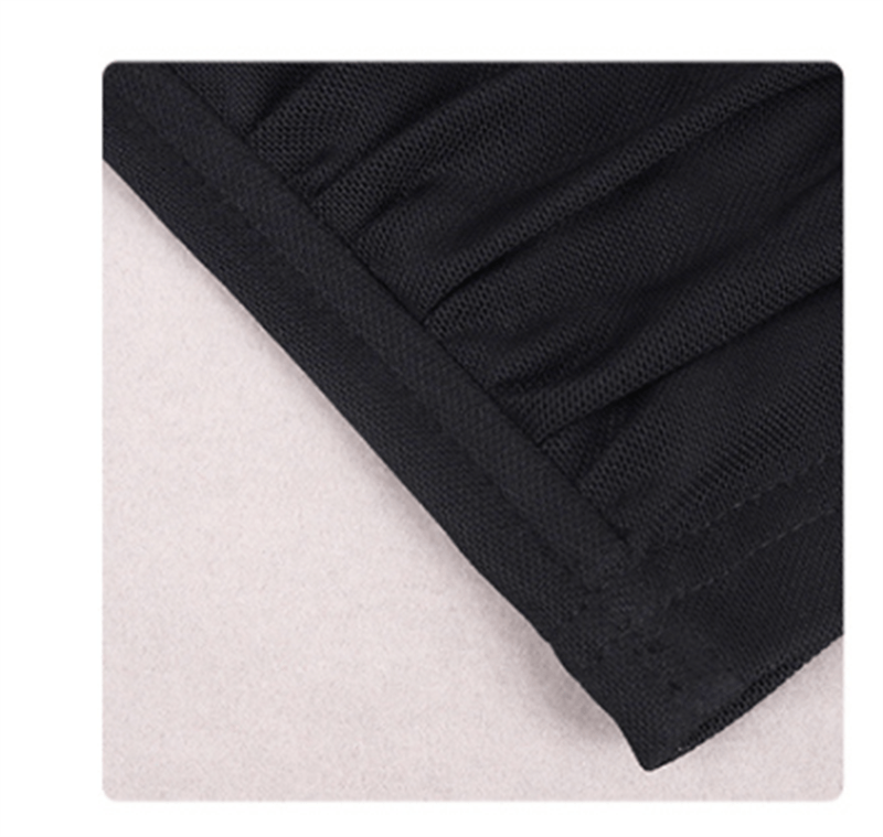 T-shirt à manches longues en tulle froissé transparent - SpencerFashion