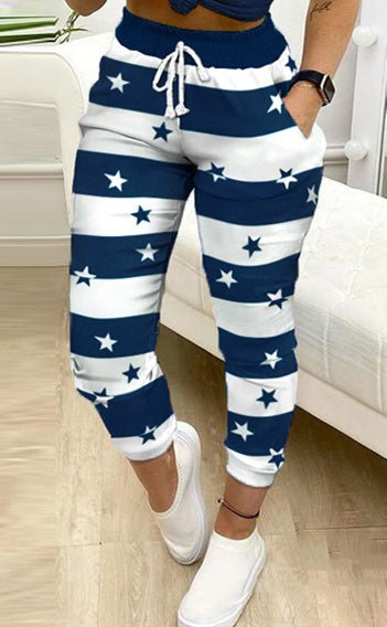 Pantalon décontracté à étoilé - SpencerFashion