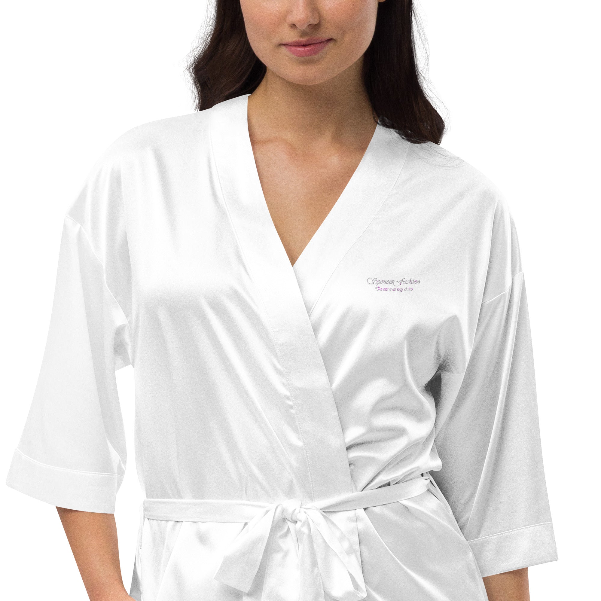 Peignoir en satin - SpencerFashion