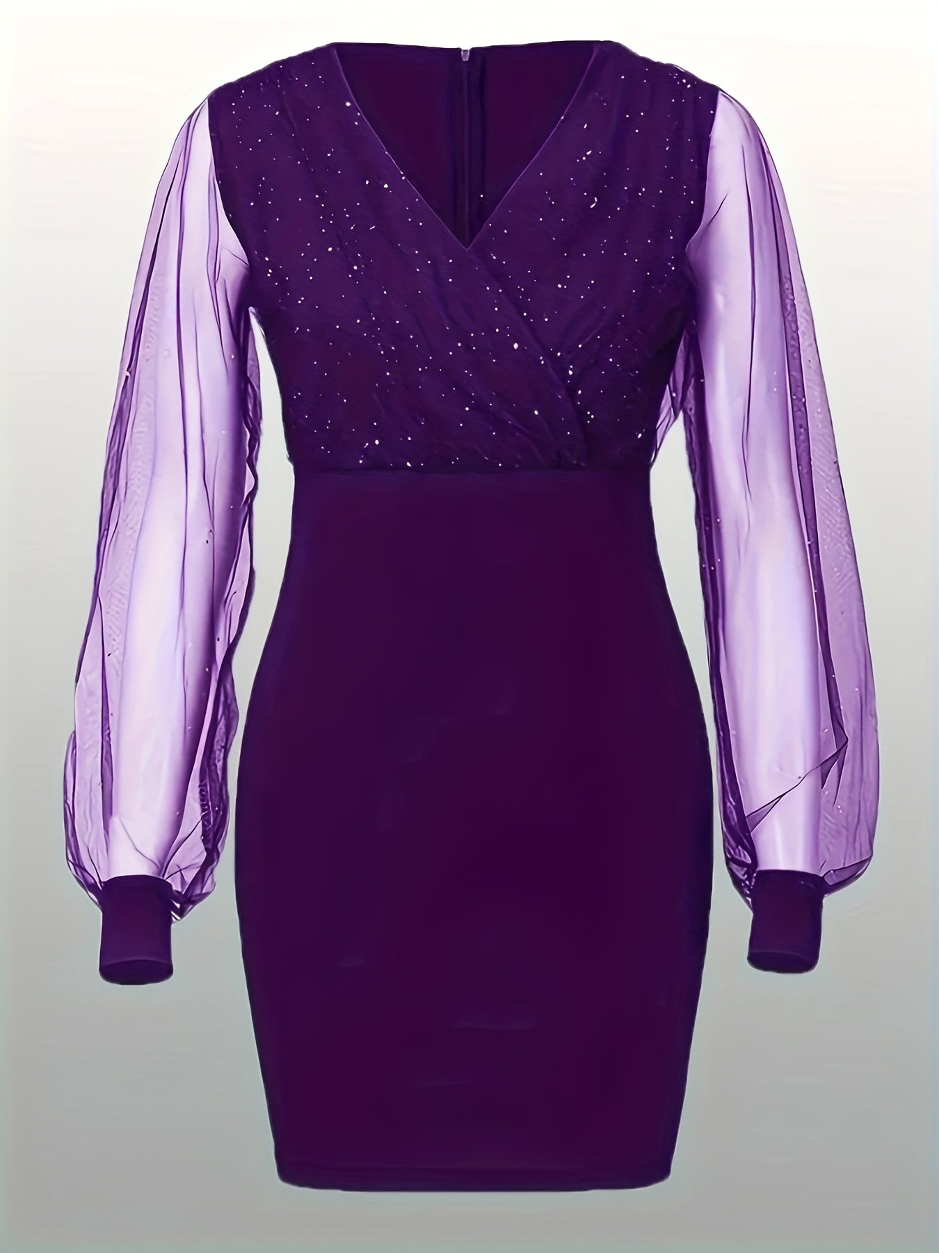 Robe élégante en maille semi-transparente et moulante - SpencerFashion