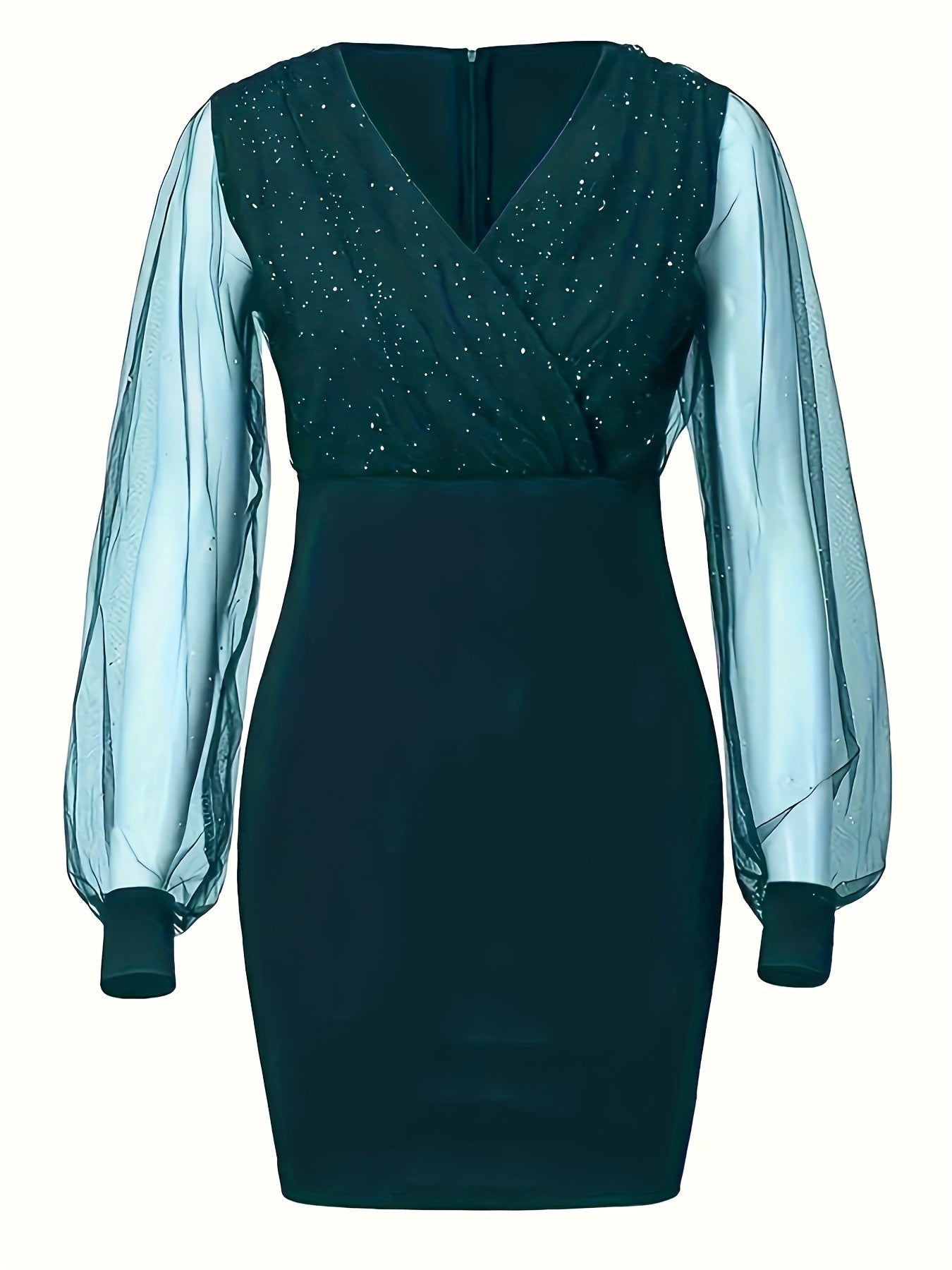 Robe élégante en maille semi-transparente et moulante - SpencerFashion