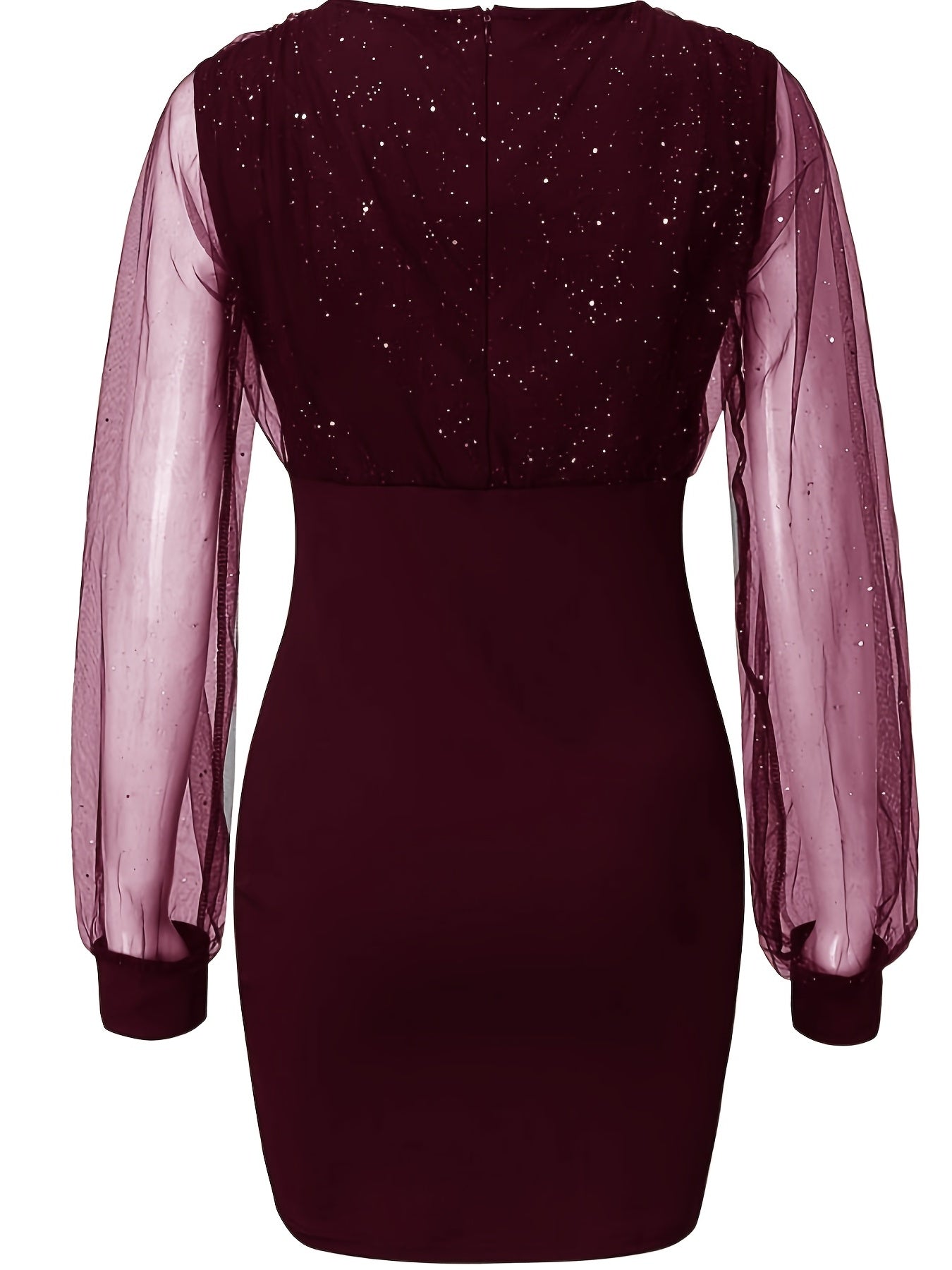 Robe élégante en maille semi-transparente et moulante - SpencerFashion