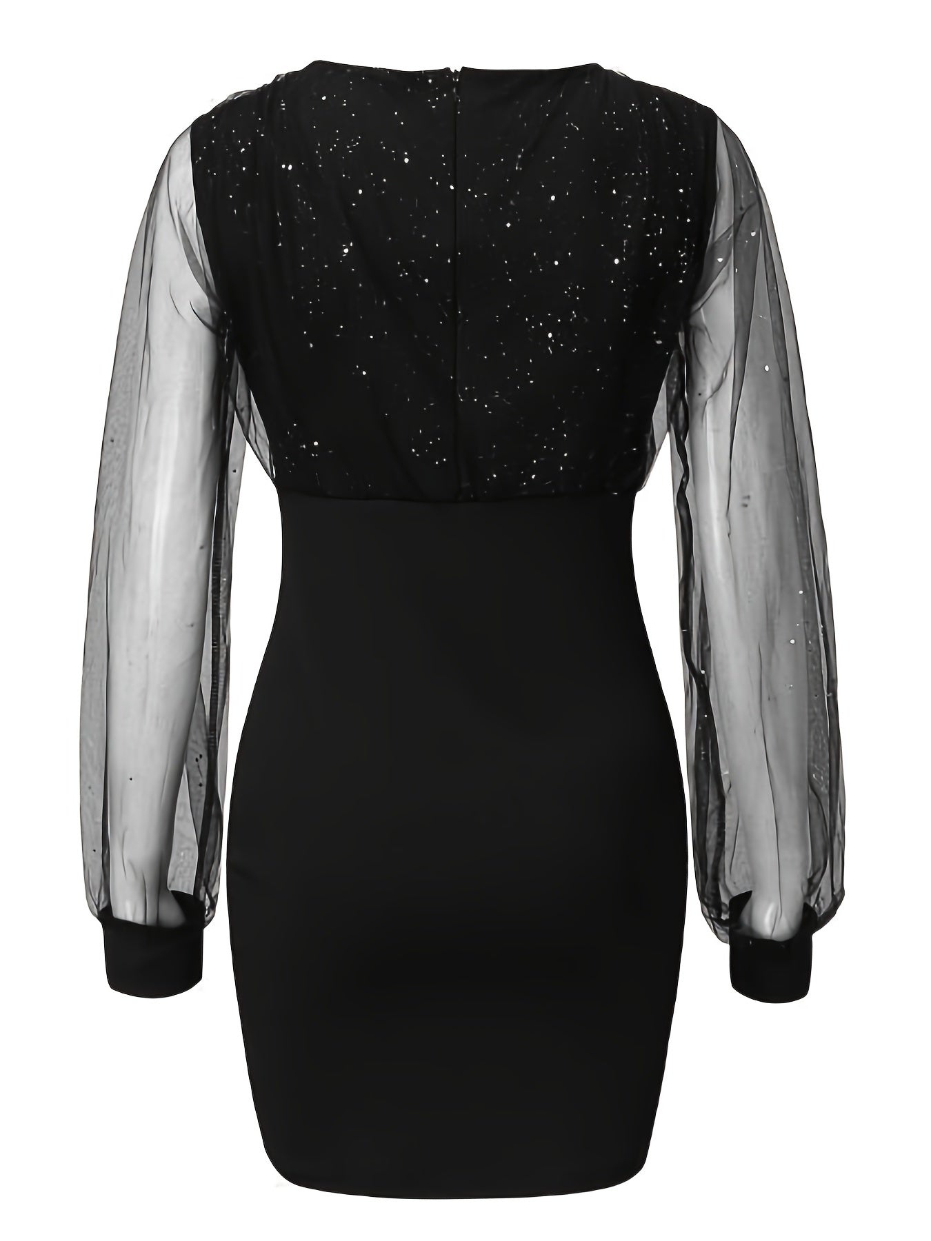 Robe élégante en maille semi-transparente et moulante - SpencerFashion