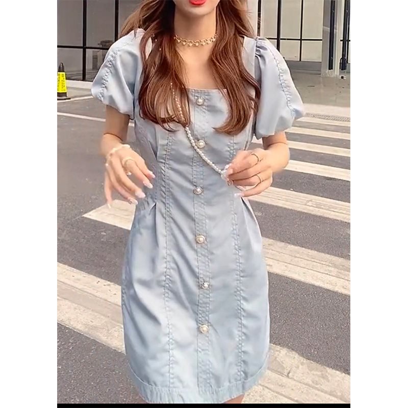 Robe trapèze à manches bulles - SpencerFashion