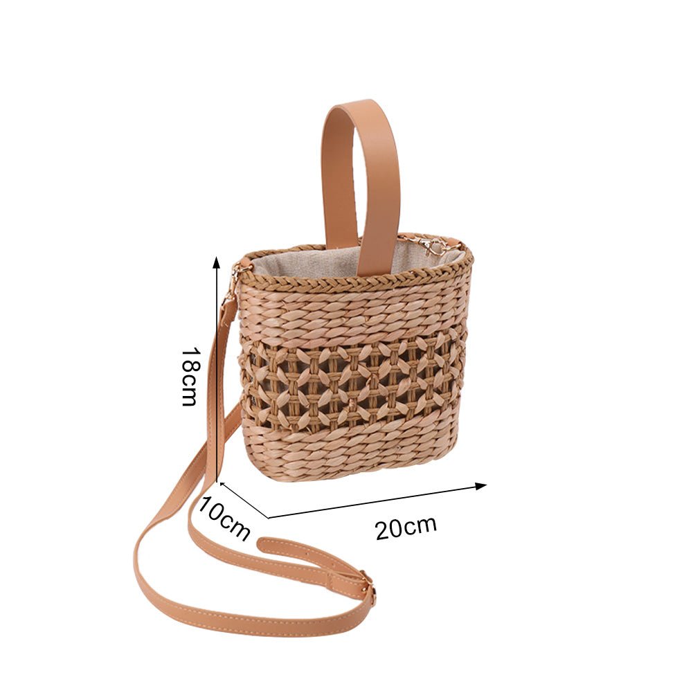Sac féminin d'art pastoral de cosse de maïs naturelle tissé - SpencerFashion