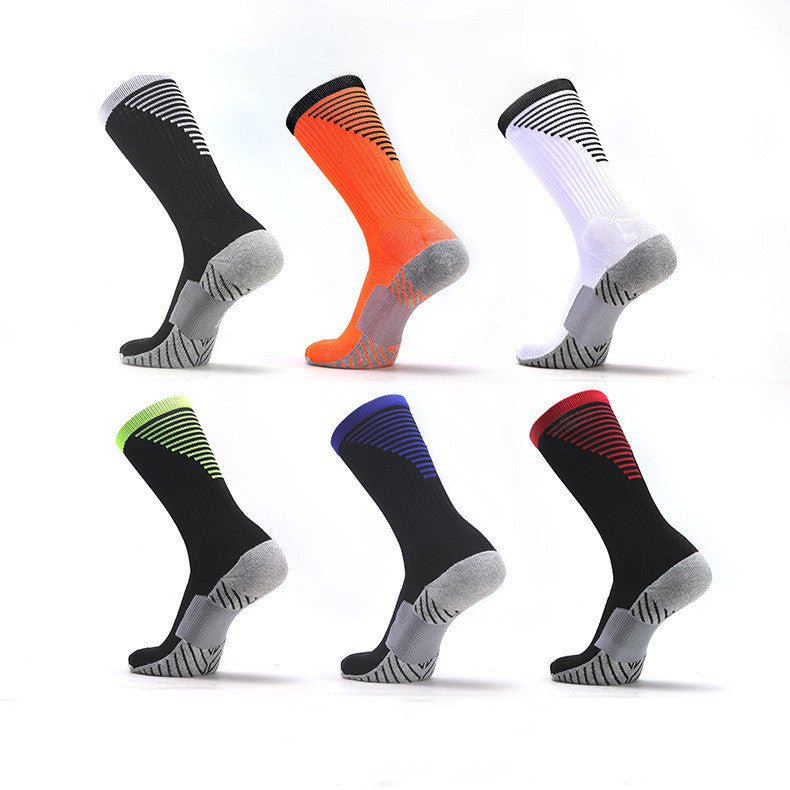 Striped non-slip sports football socks - SpencerFashion