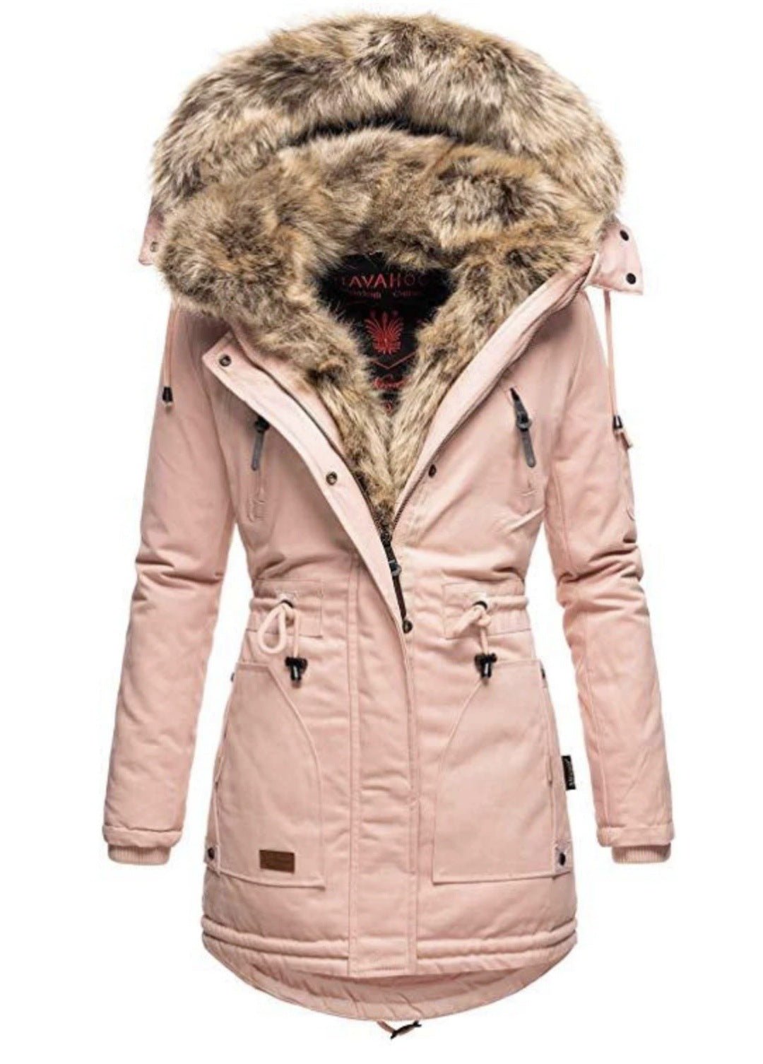 Veste chaude d'hiver fermeture éclair manches longues - SpencerFashion