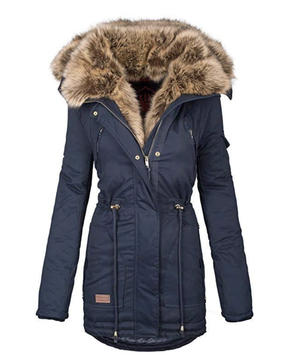Veste chaude d'hiver fermeture éclair manches longues - SpencerFashion