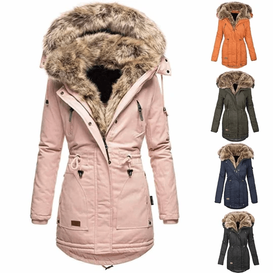 Veste chaude d'hiver fermeture éclair manches longues - SpencerFashion